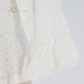 フラメンコ 衣装 トップス ブラウス エルモサ HERMOSA 白 レース 無地 ダンス パーティ 発表会 ホワイト系 フラメンコ衣装 ブラウス トップス 白いトップス レースデザイン エルモサダンス 衣装用 カジュアル ダンスパーティ おしゃれ フラメンコスタイル 発表会衣装 ステージ衣装 ダンスウェア 軽やか