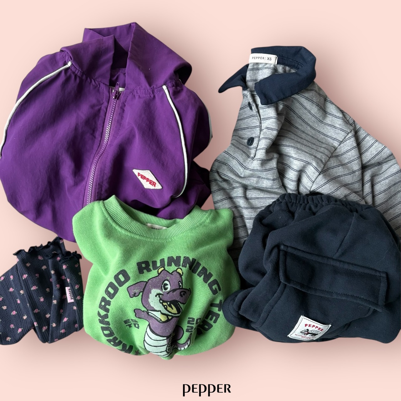 PEPPER 26/SP(Mom) Mew Mew collared T-shirt