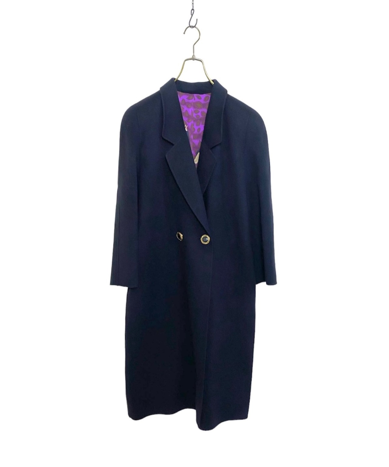80-90sSTANLEY black long coat-3786-12