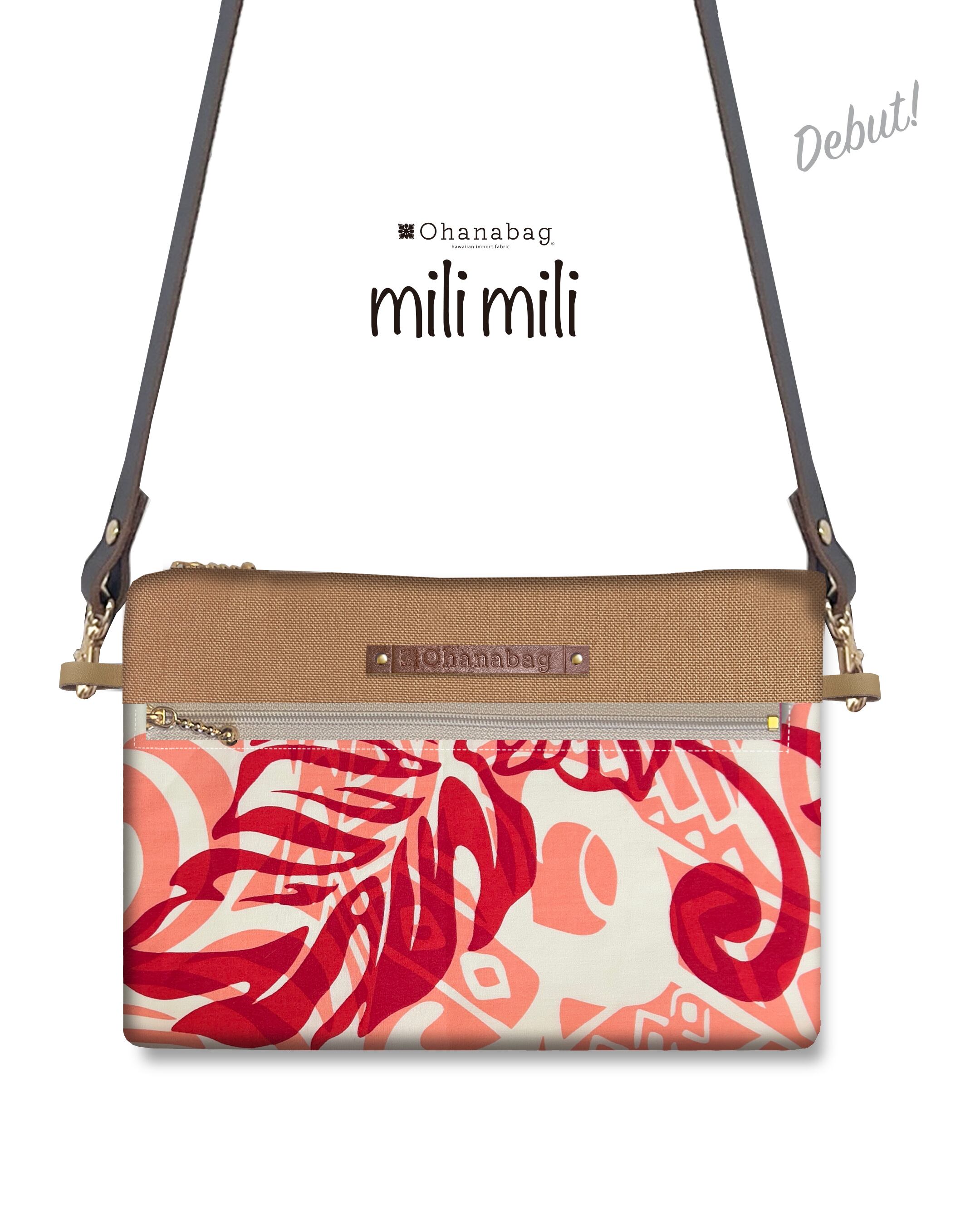 【milimili・ピーチモンステラ】Hawaiian_OhanaBag/milimili_122