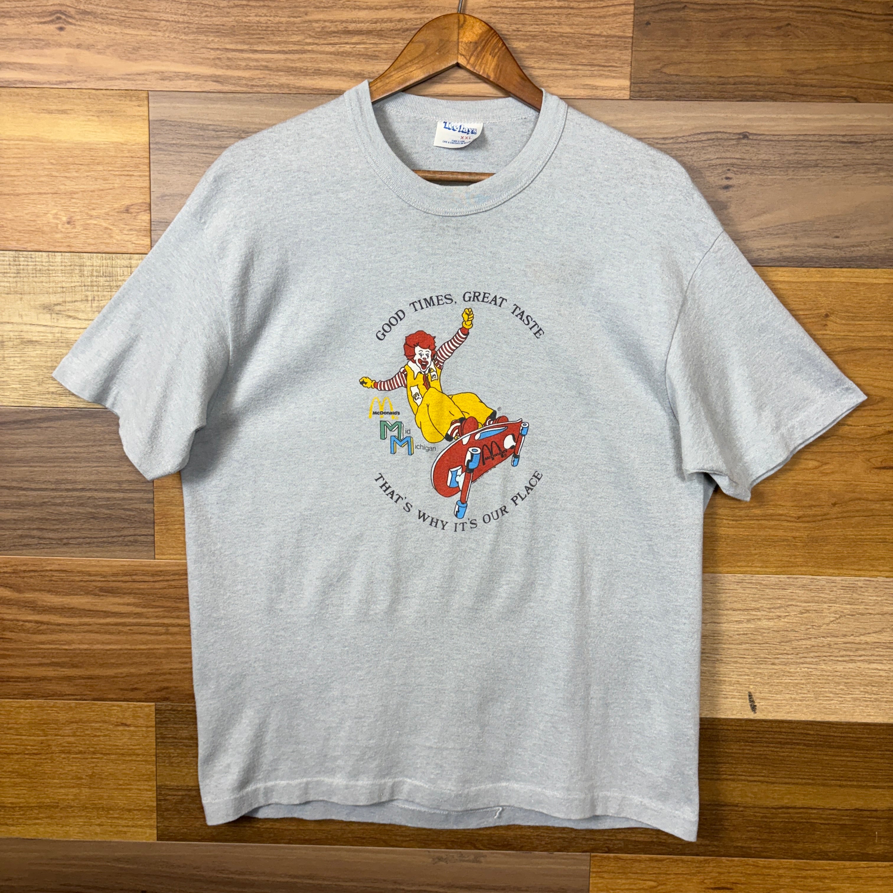 ブチヘッド　マクドナルド ドナルド フット ヴィンテージTシャツ USA製 80s MCDONALD'S DONALD マクドナルド ドナルド T-sh Tシャツ