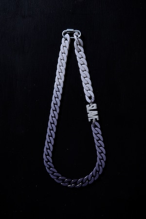 slave acryl chain necklace 〈grey〉