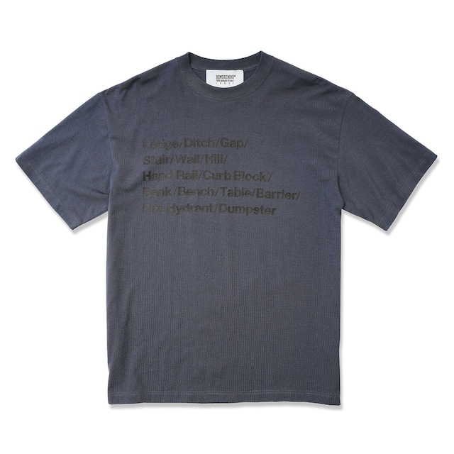 HOMBRE NINO : S/S PRINT TEE(SKATE ESSENTIALS)  HN0241-CT0014 C/# SLATE BLUE SIZE L