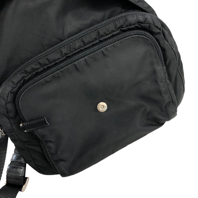 PRADA プラダ ショルダーバッグ ブラック トライアングルロゴ フロントバックル ナイロン vintage ヴィンテージ オールド 3ce7c7