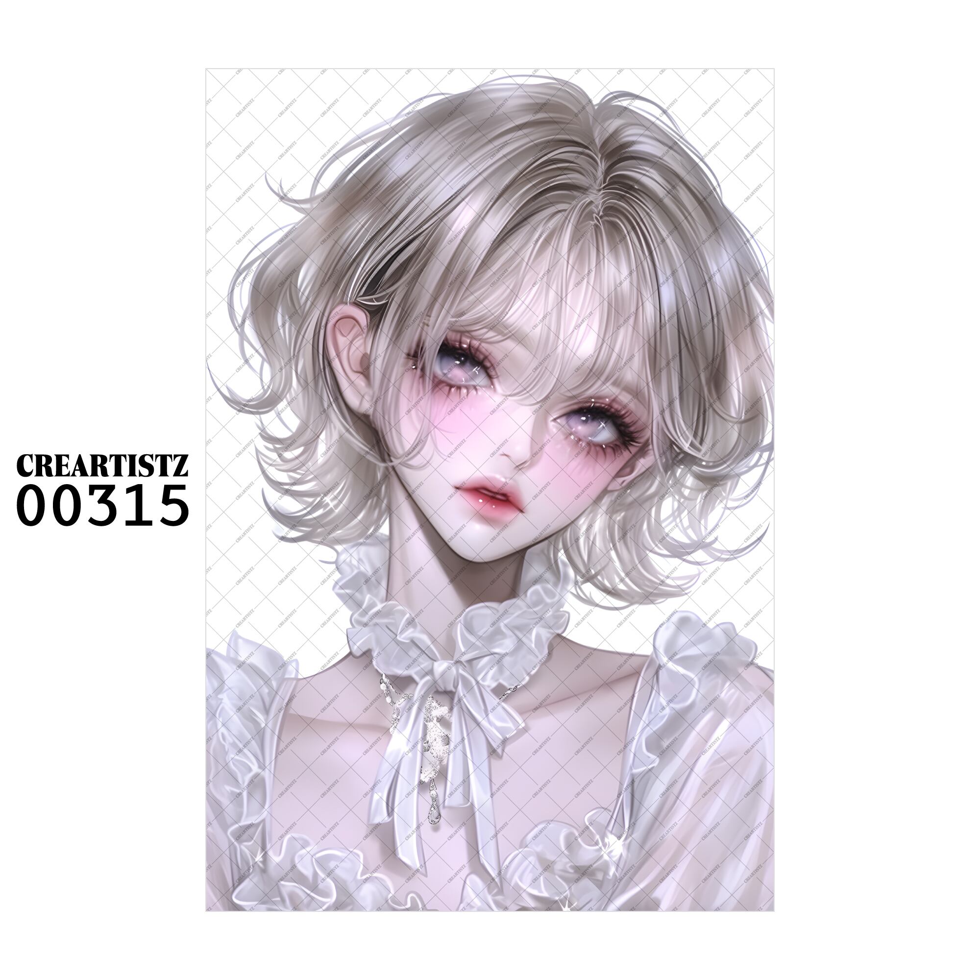 00315 ガール キュート オリジナル ペーパー/ステッカー 4枚セット CREARTISTZ