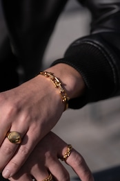 【U chain dia bangle】/ GOLD