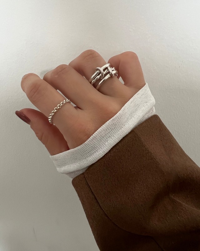 S925 bubble chain ring (R11)
