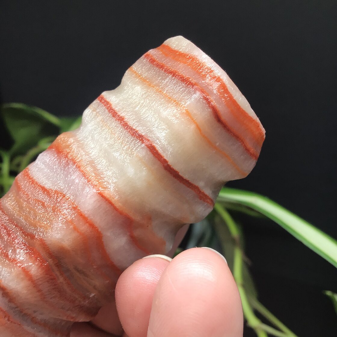 バラ肉石 奇石 天然観賞石 めのうの原石 豚肉石 天然石置物 【一点物 