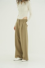 CLANE LOW WAIST TUCKED LOOSE SLACKS