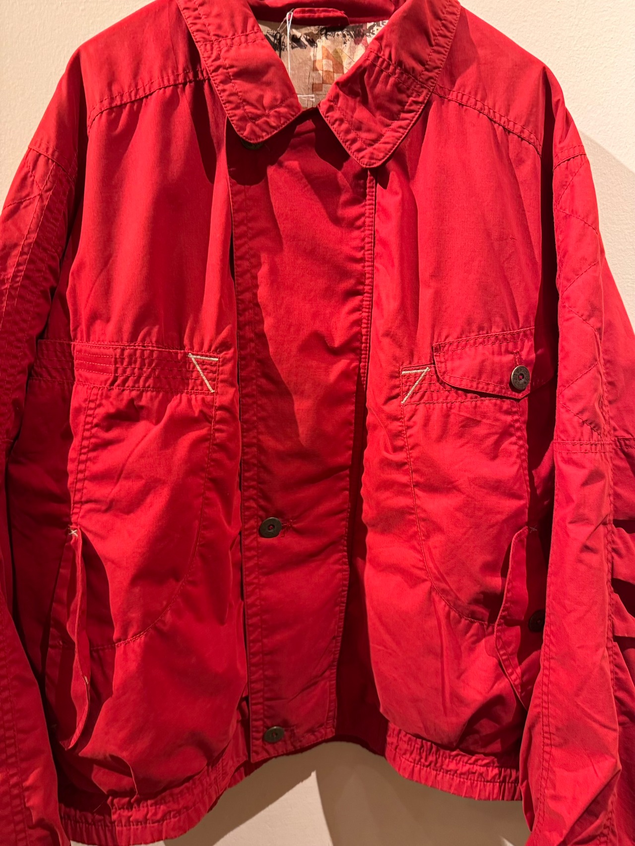 1980's~90's レッドジオメトリックブルゾン