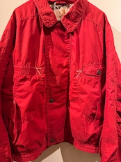 1980's~90's レッドジオメトリックブルゾン