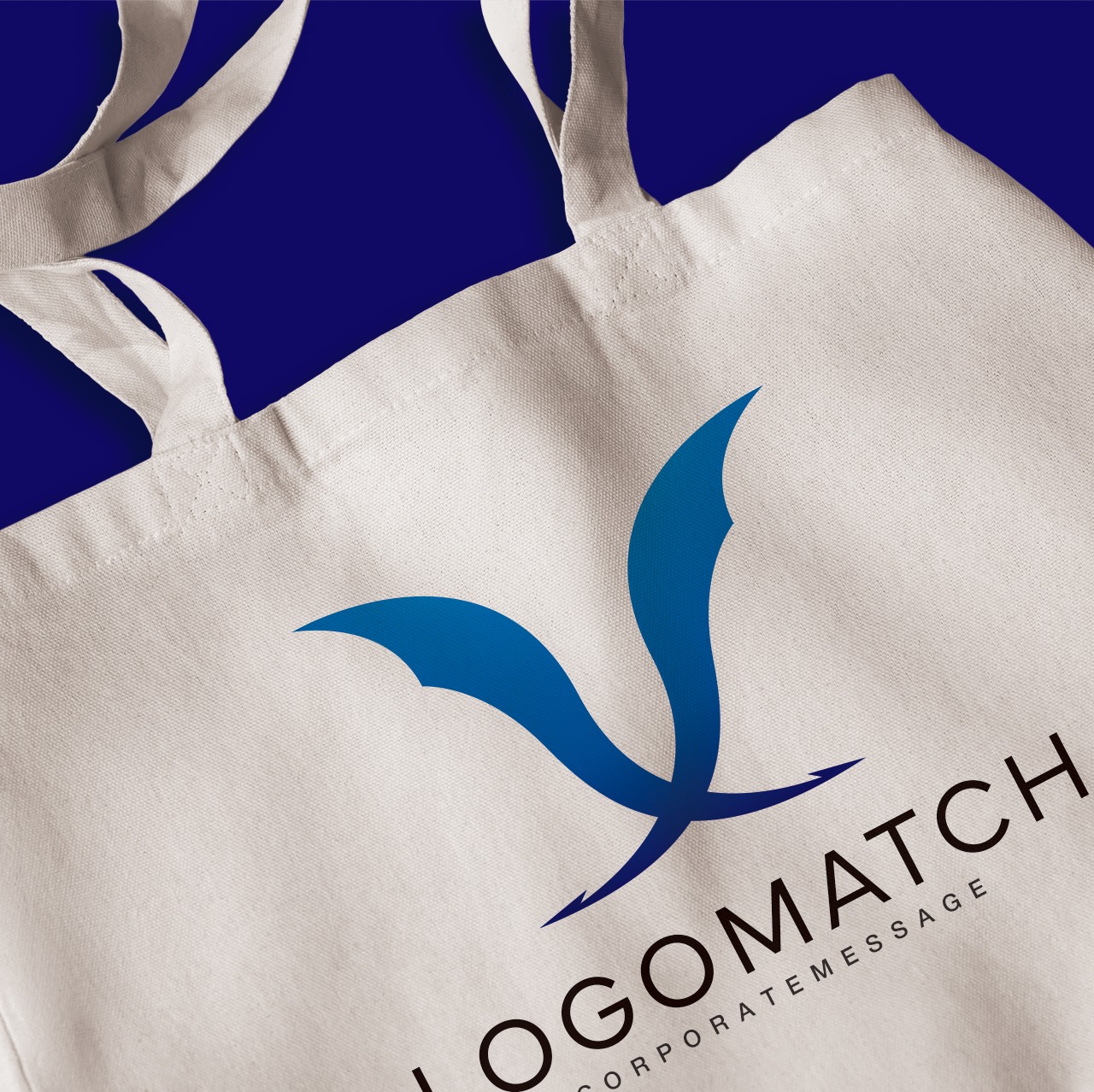 力強い飛躍と調和のロゴ