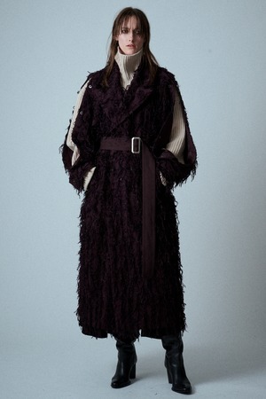 Open Sleeve Coat / ラメシャギー / U734-C04-006