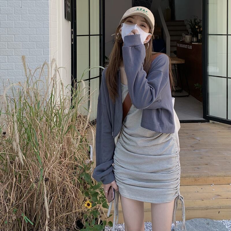 オータムフードセーター スリムドレス ロング 秋物 モンロー83668832139