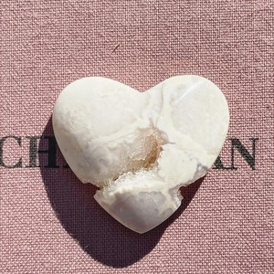 White Agate Heart 7