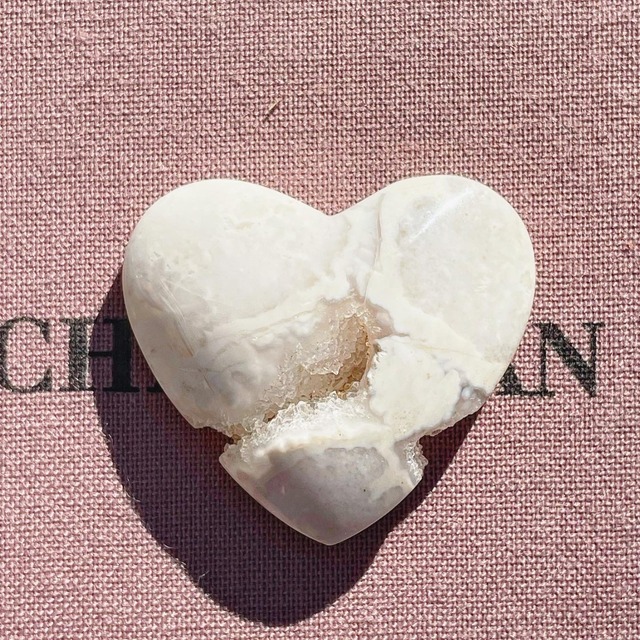 White Agate Heart 7