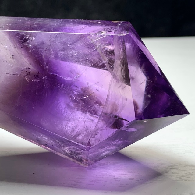 4.超透明！希少☆ロマネシュ鉱入り・色合い美麗☆アメジスト ポイント