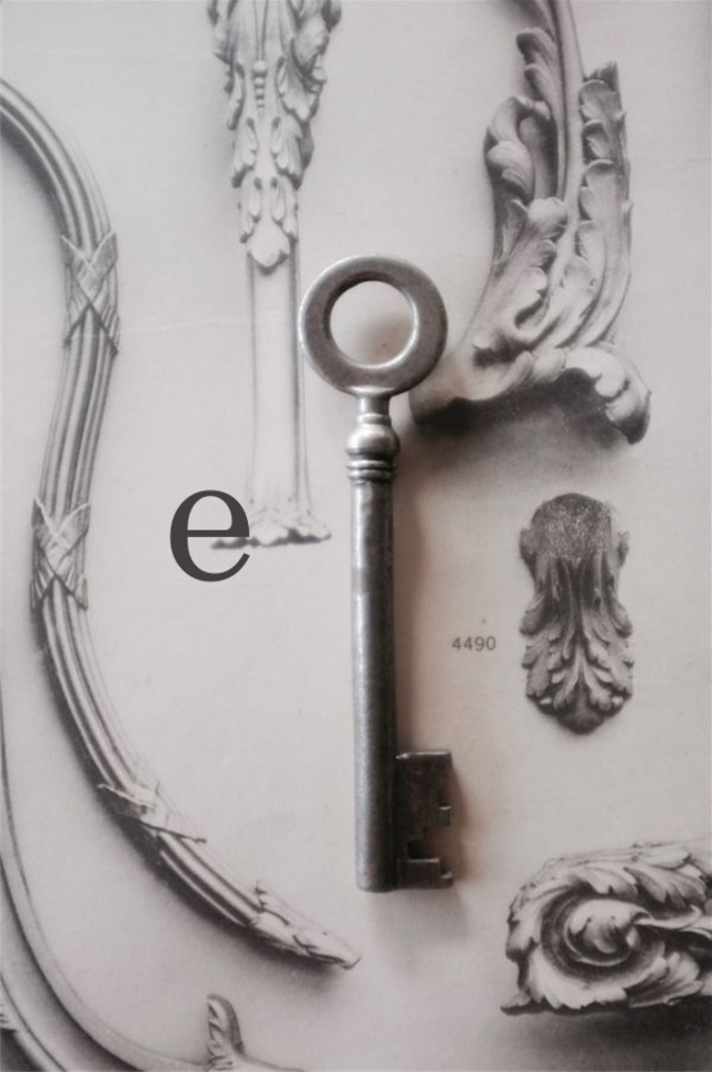 1900s France antique 9c 秘密の扉用鉄製の鍵e