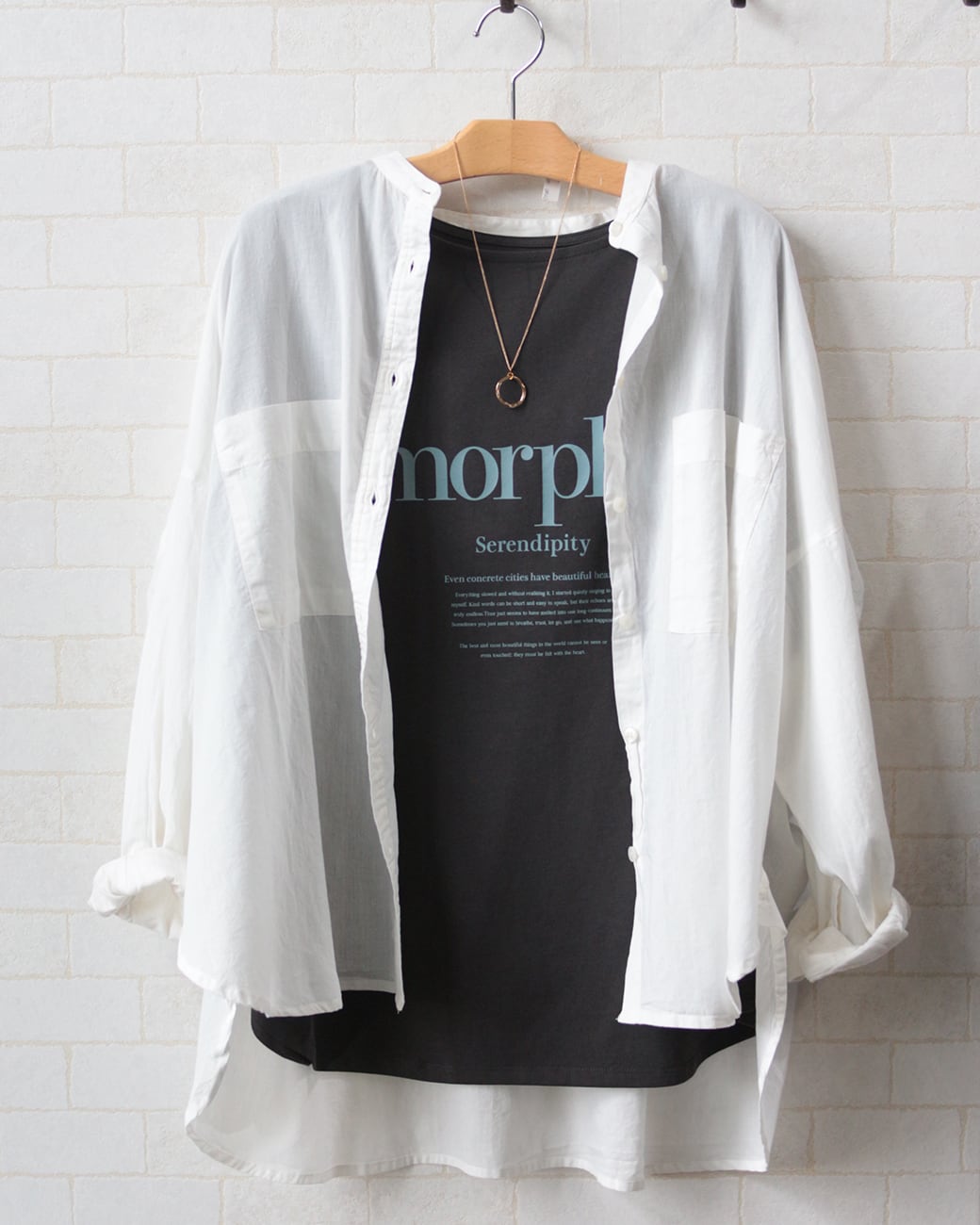hunch】ボイルバンドカラーシャツ (260463) | voice clothing store