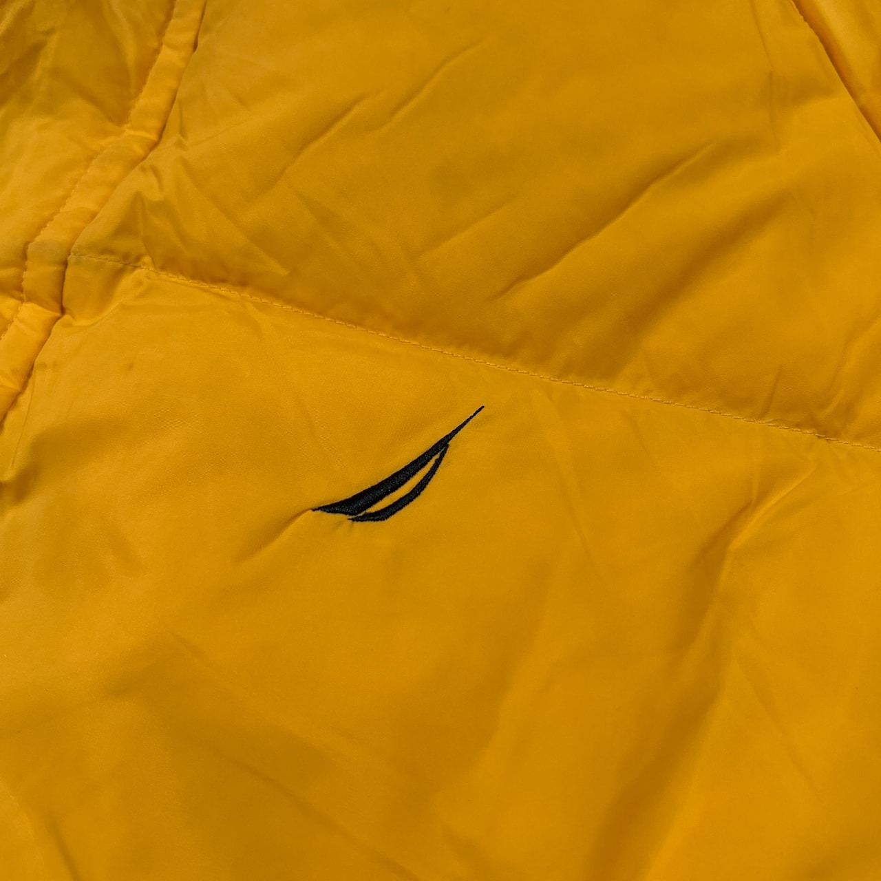 00s NAUTICA ノーティカ セーリング リバーシブル ダウンジャケット サイズ L /メンズ/グレー/イエロー/オールド