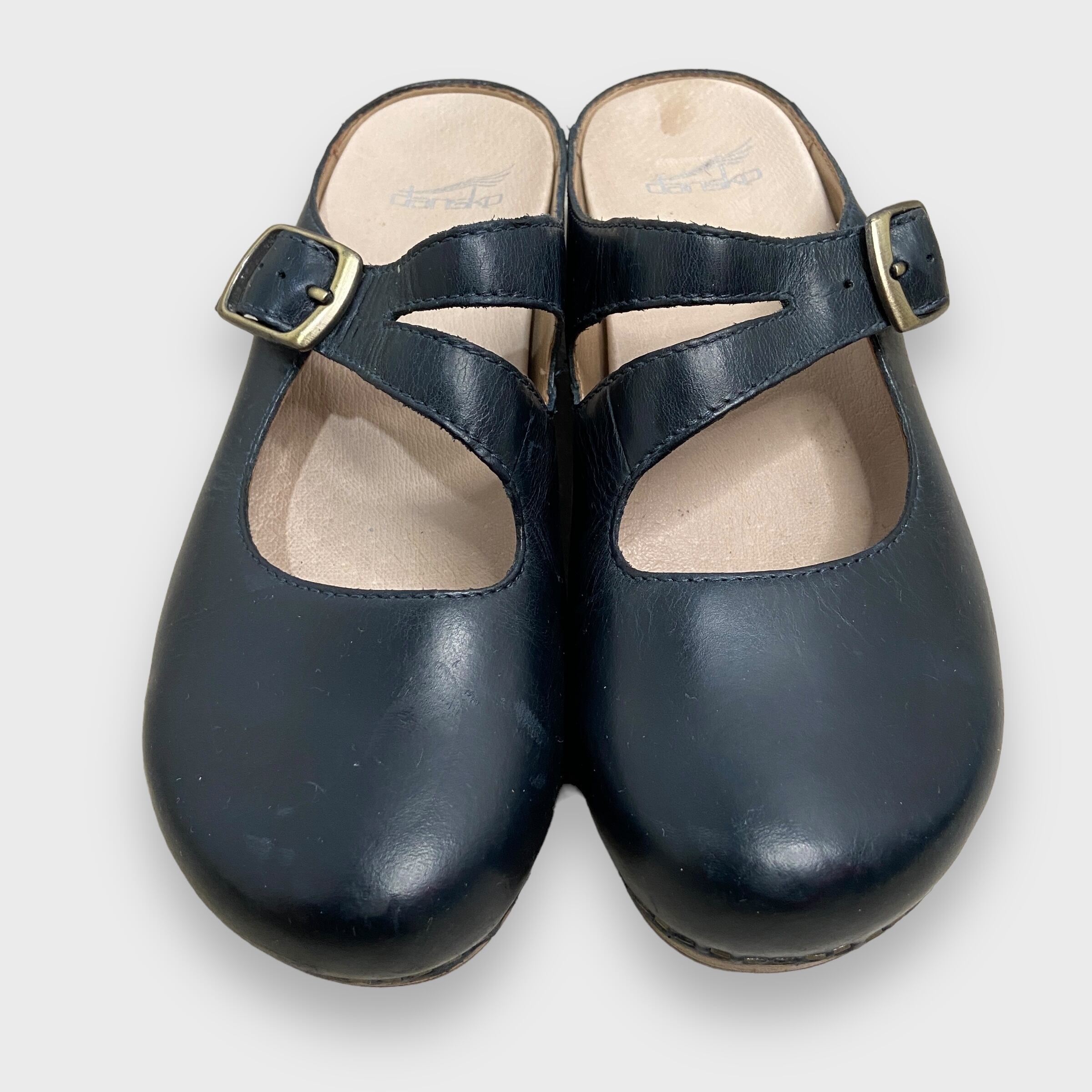 dansko ブリットニー レザーストラップシューズ ブラック 24.5-25 