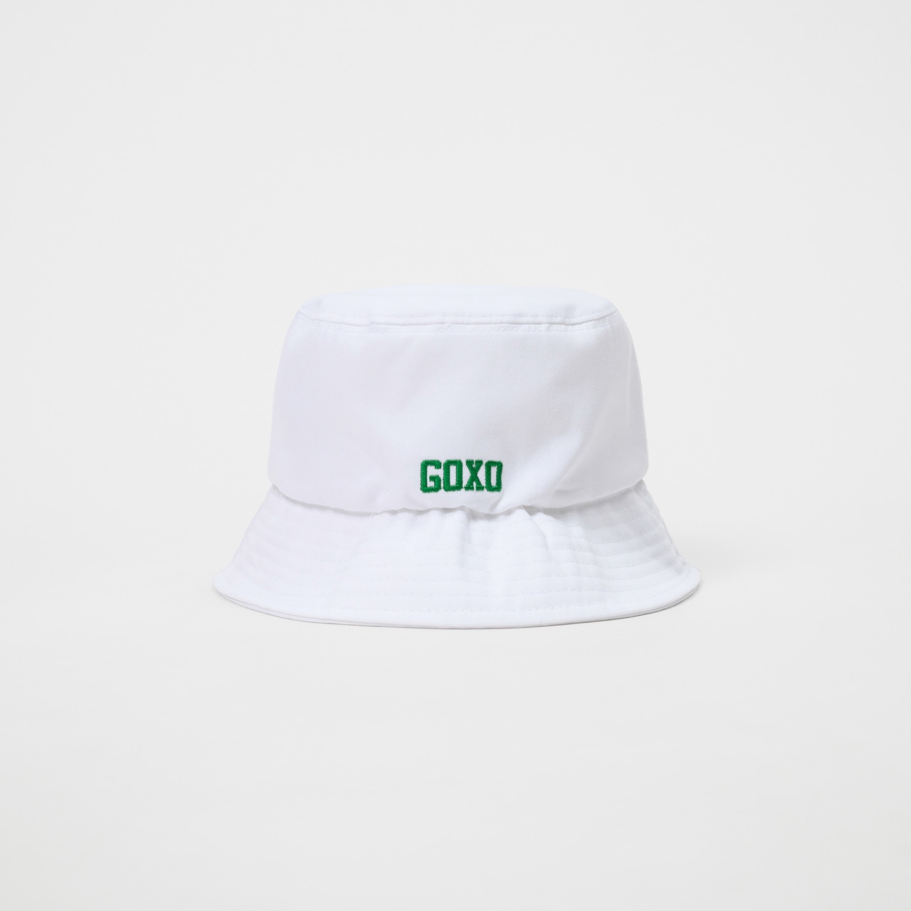 GOXO ゴーエックスオー ロゴナチュラルフィットバケットハット ホワイト