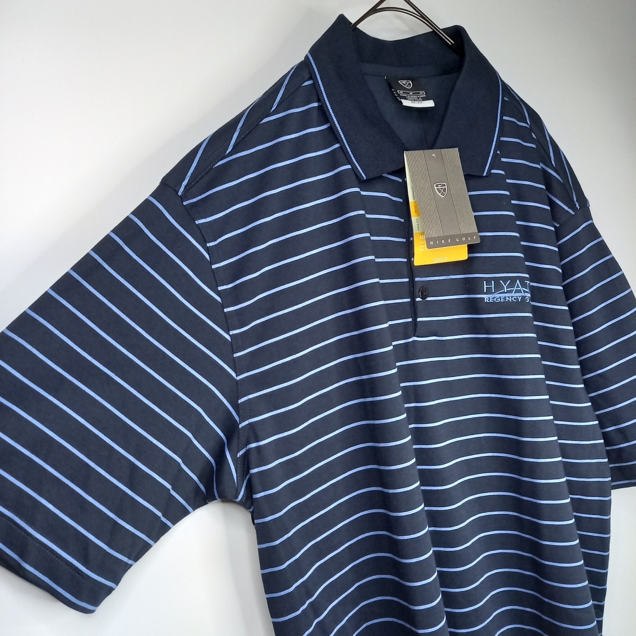 ナイキ　ポロシャツ　半袖　刺繍ロゴ　ボーダー　スポーツ　ゴルフ　新品　未使用