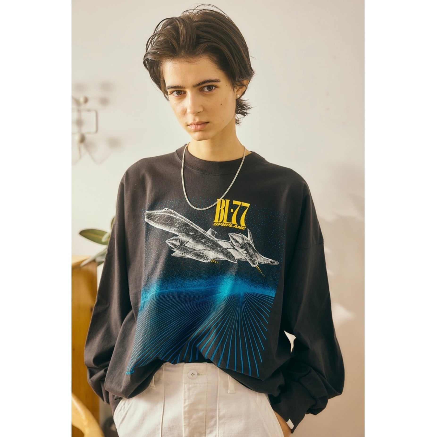 Oblada SPACE LONG TEE BLACK | 1F Store