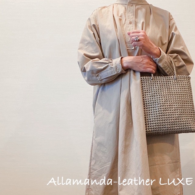 【1点のみ 20%off ¥49,500→¥39,600】 Leather mesh mini bag(ゴールドカラー）