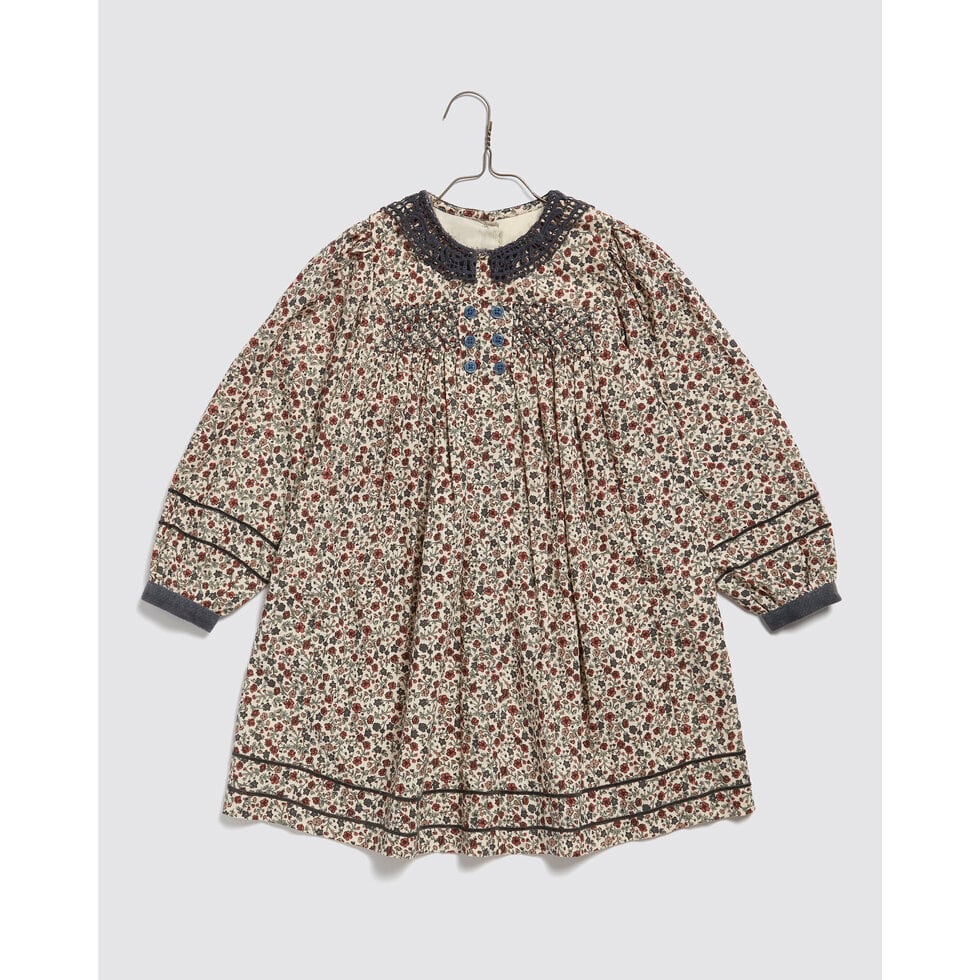 アウター little cotton clothes 2-3y Toddler Organic Cotton Fair Isle Sweater in Dark Sea Blue