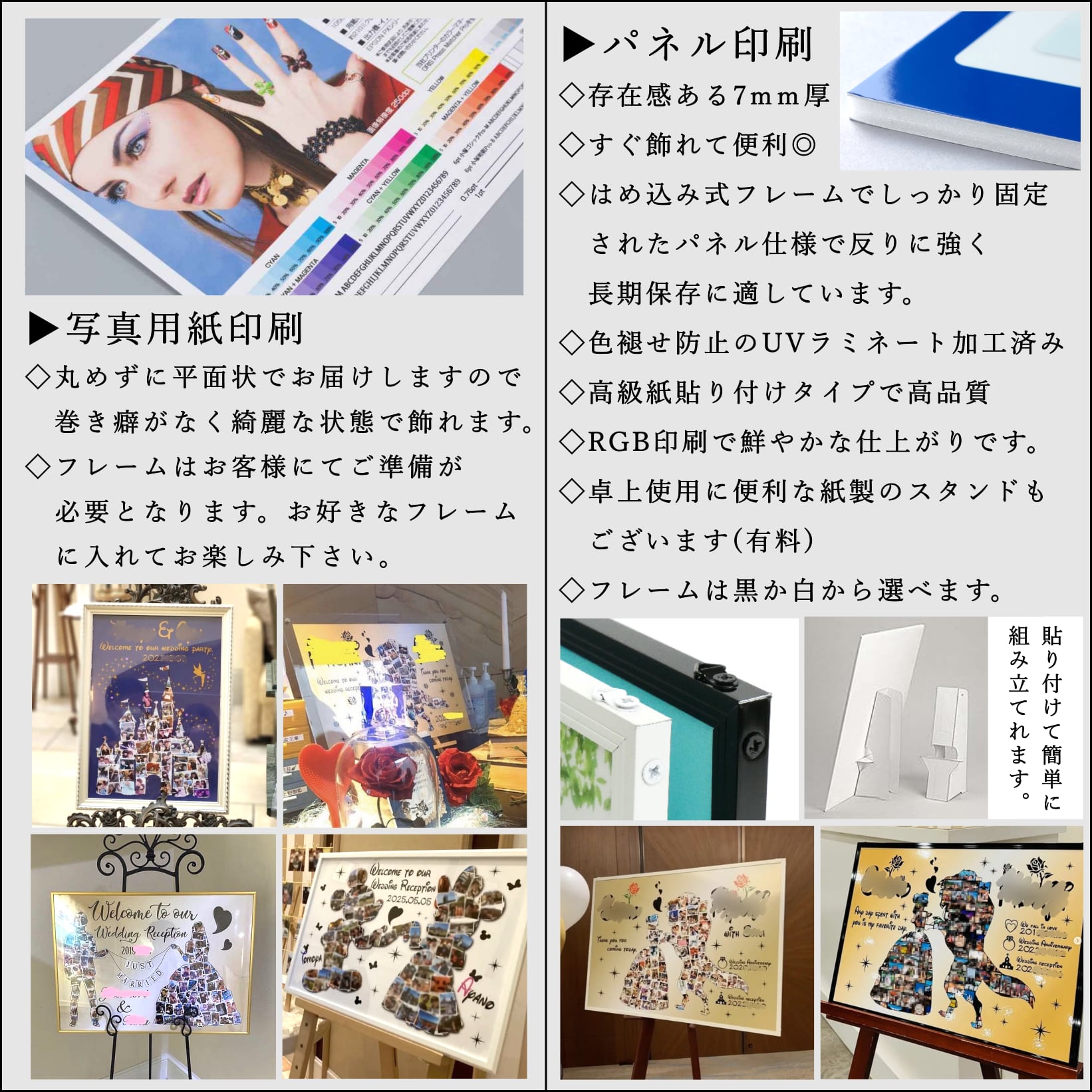 ハート型コラージュ / ウェルカムボード 結婚式 二次会 プレゼント
