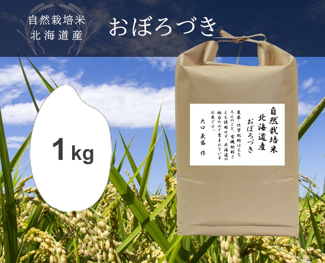 1kg おぼろづき （北海道）自然栽培米