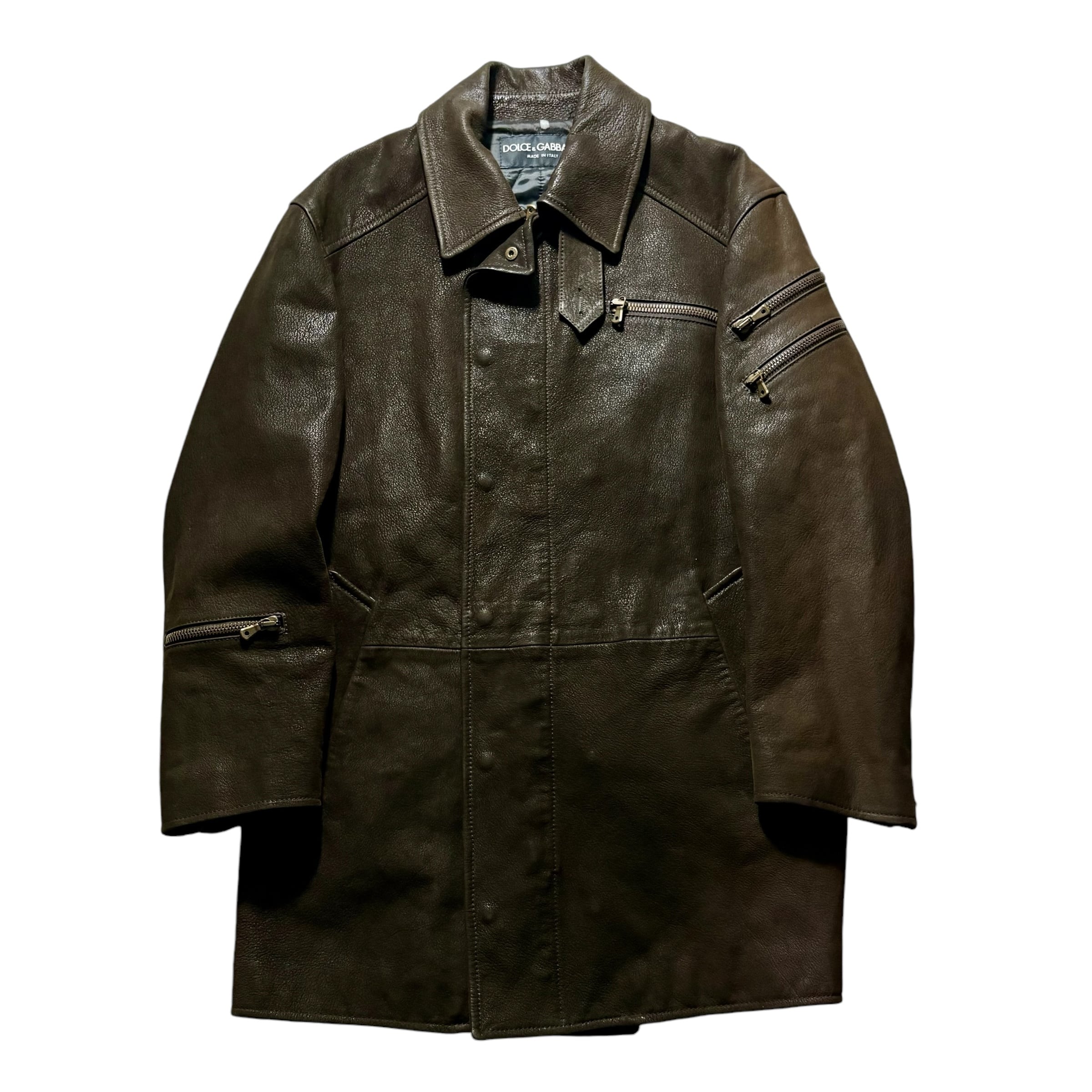 archive 2003AW DOLCE&GABBANA leather half coat | NOIR ONLINE