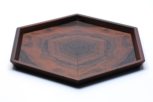 Ziricote hexagonal tray　0033