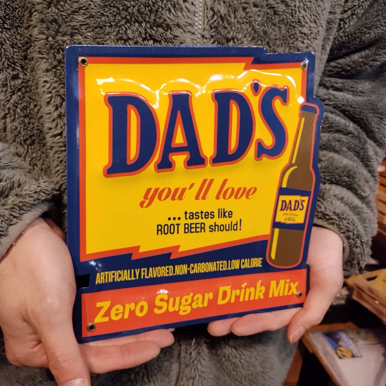 USアドバタイジング◇ダイカットサイン DAD's root beer◇ブリキ看板