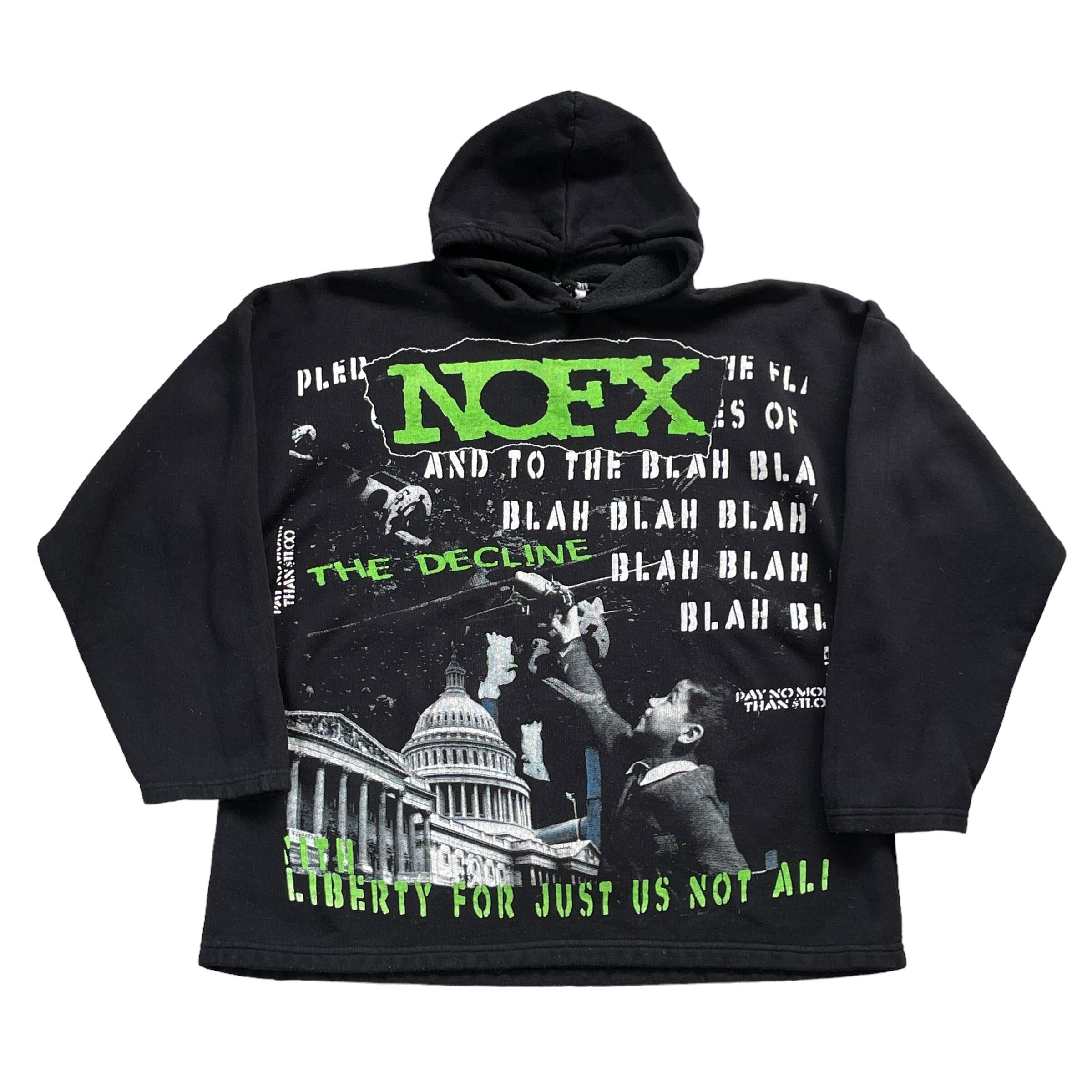 2000s NOFX "THE DECLINE" euro bootleg hoodie