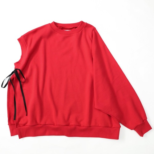 《michirico 2026AW》One sleeve pullover / red / F(大人)