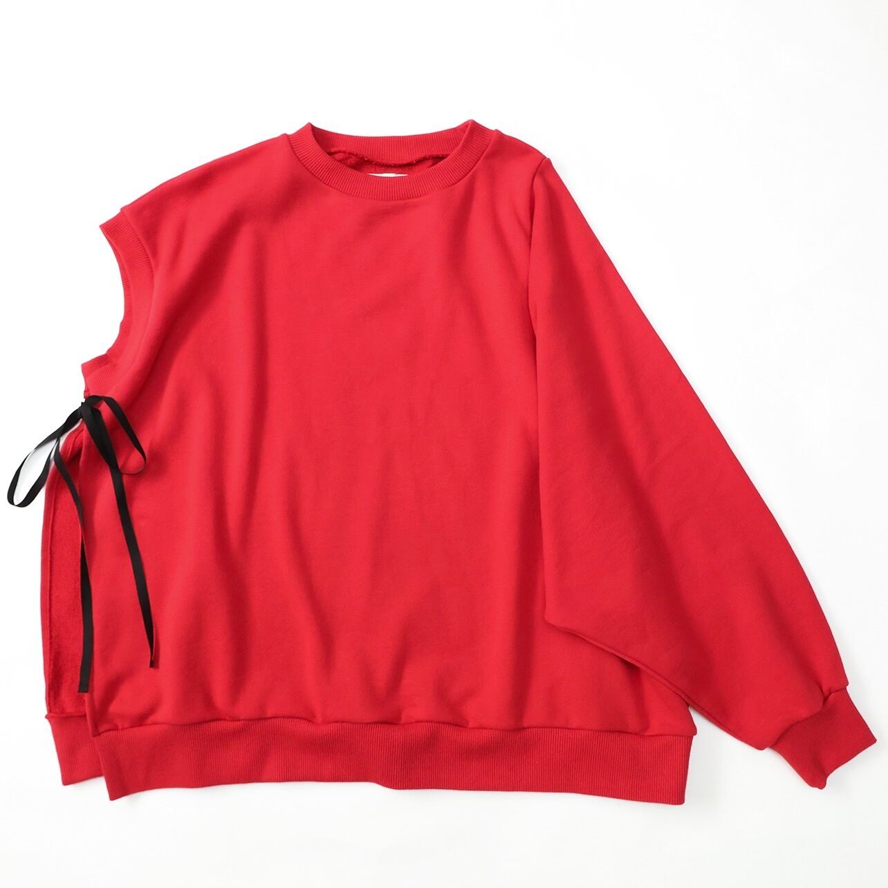 《michirico 2026AW》One sleeve pullover / red / F(大人)