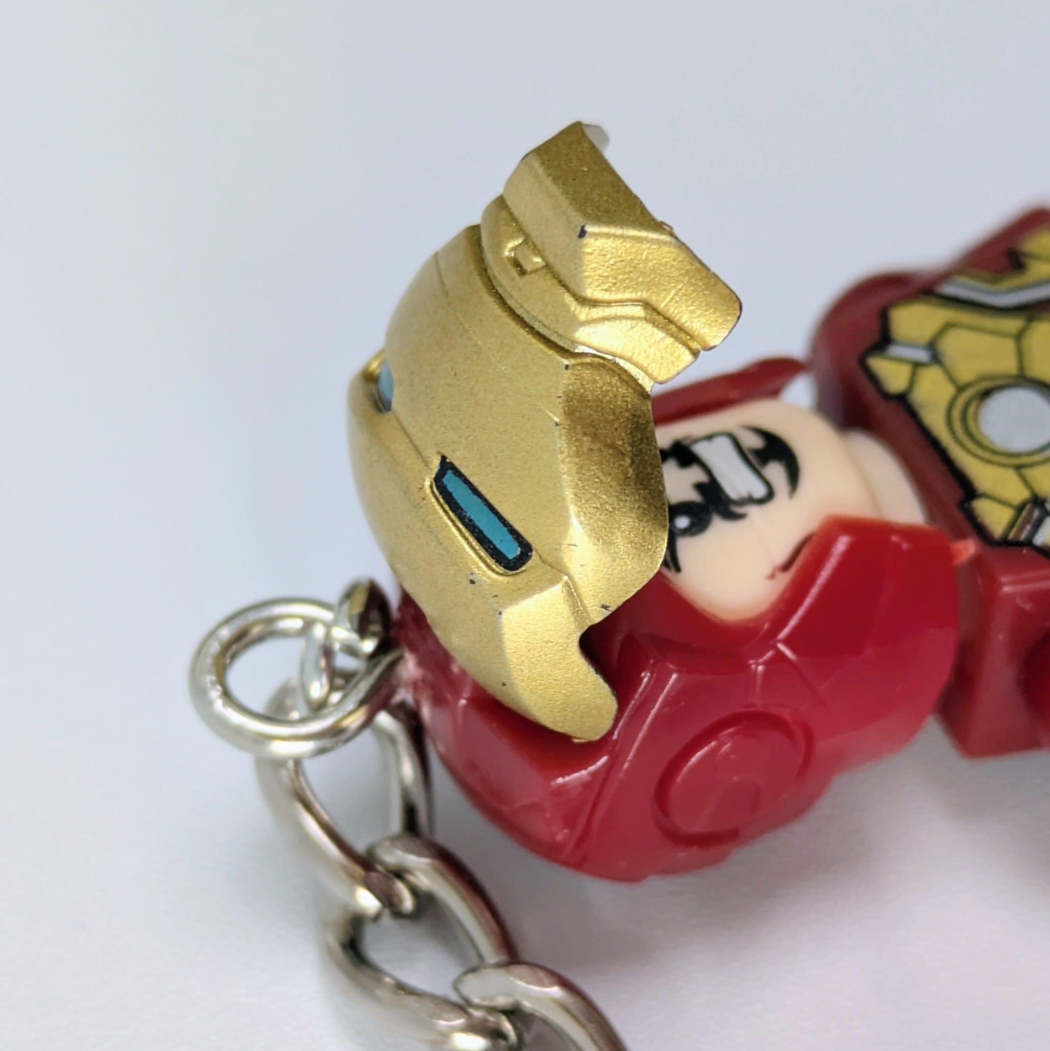 ♧ ☆ブロックフィギュアキーホルダー☆【 IRONMAN / アイアンマン 】 MARVEL〚アメリカン雑貨 アメトイ〛