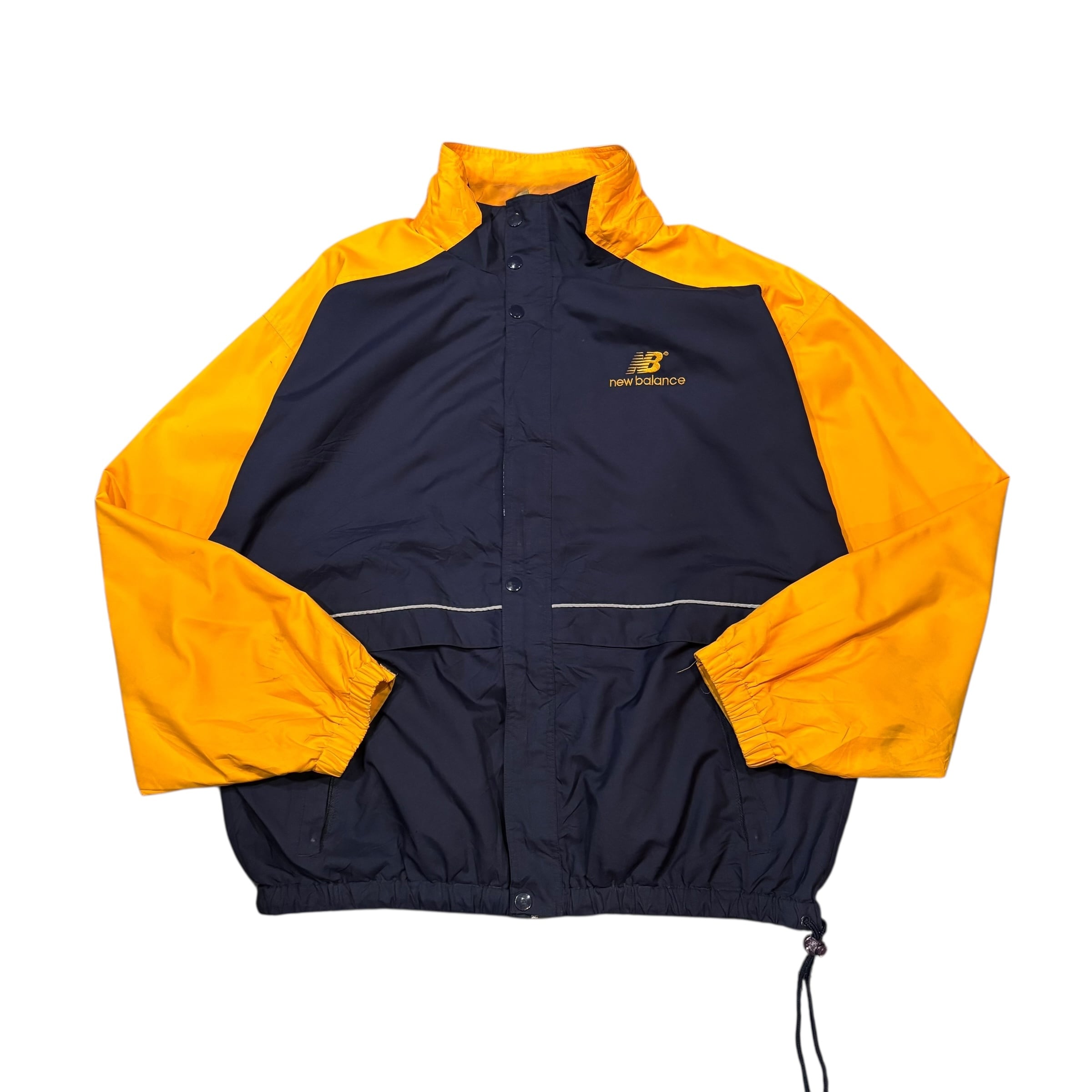 【古着】New Balance Nylon Jacket (Yellow×Navy)