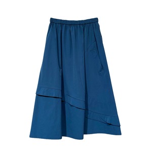 【最新作】ナイロンストレッチギャザー＆フリルスカート【263-5116】Nylon stretch gathered and frill skirt