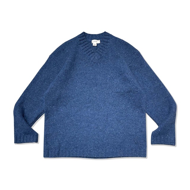 J.Crew 90s Melange Wool V-neck Pullover Knit