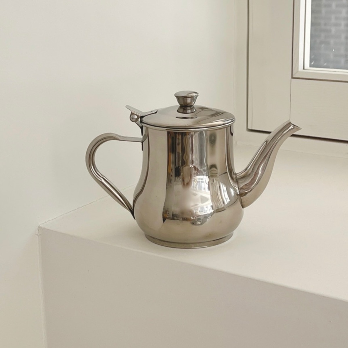 vintage st. stain tea pot / ヴィンテージ スタイル ステンレス 