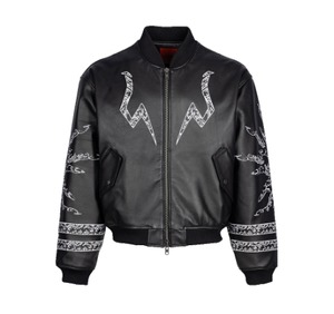 [UNDERMYCAR] JUJUTSU KAISEN Undermycar Ryomen Sukuna Embroidered Leather Bomber Black 正規品 韓国ブランド 韓国通販 韓国代行 韓国ファッション アンダーマイカー 日本 店舗