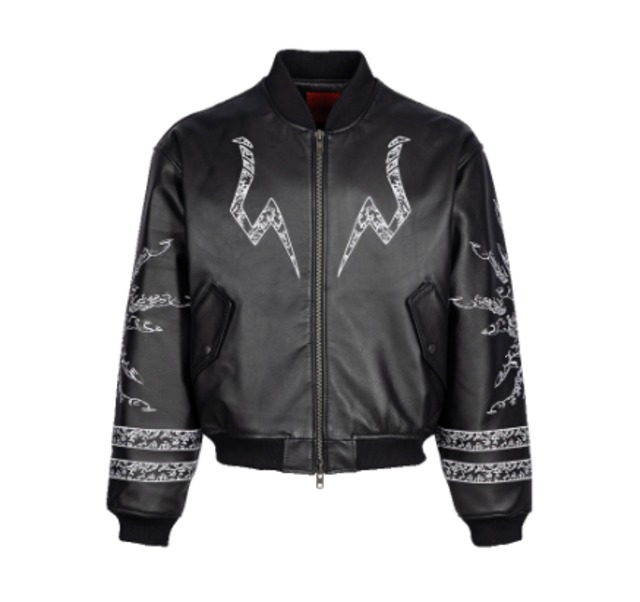 [UNDERMYCAR] JUJUTSU KAISEN Undermycar Ryomen Sukuna Embroidered Leather Bomber Black 正規品 韓国ブランド 韓国通販 韓国代行 韓国ファッション アンダーマイカー 日本 店舗