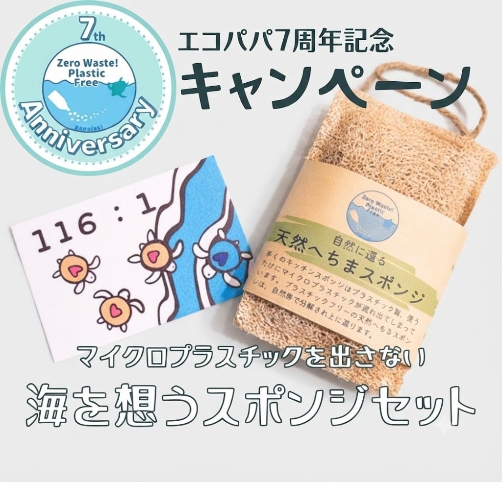 キャンペーン】海を想うスポンジセット マイクロプラスチックを出さ