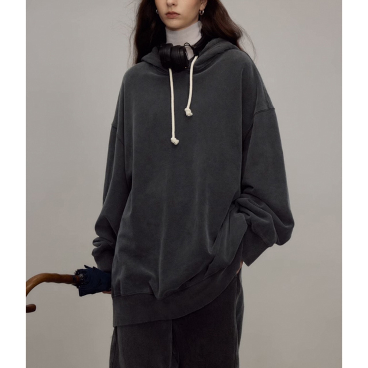 フード付きルーズスウェット S0104