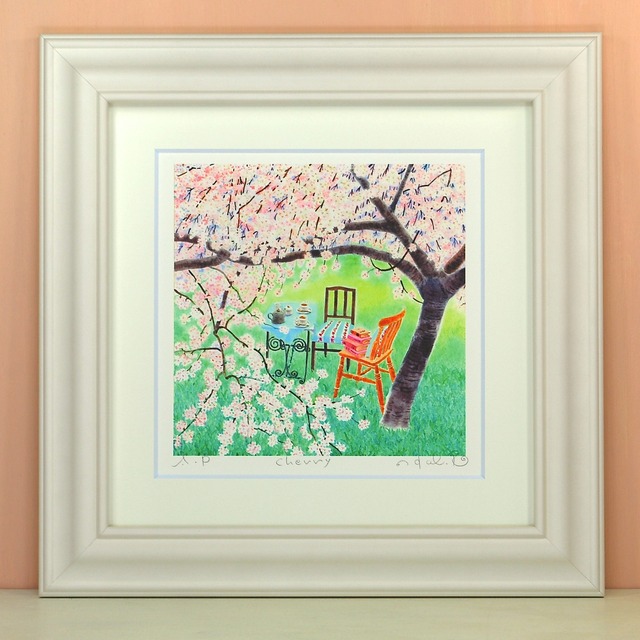 栗乃木ハルミ「cherry」 cタイプ　　　　　　　　　　　　　　　　　　　絵画・ 額入りアート