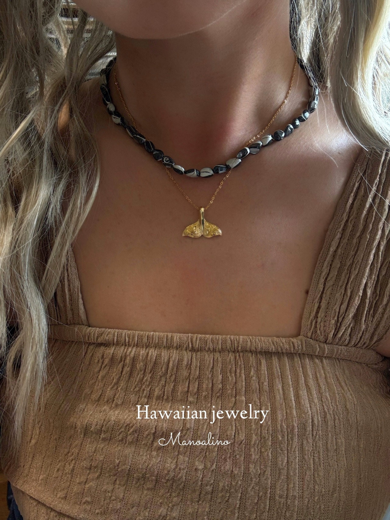 Brown shell necklace(ブラウンシェルネックレス)