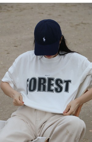 【トップス】FORESTカップル半袖Tシャツ 2105272240J